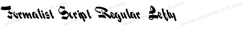 Formalist Script Regular Lefty字体转换